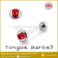 High quality Logo Epoxy Stainless Steel Custom Tongue rings